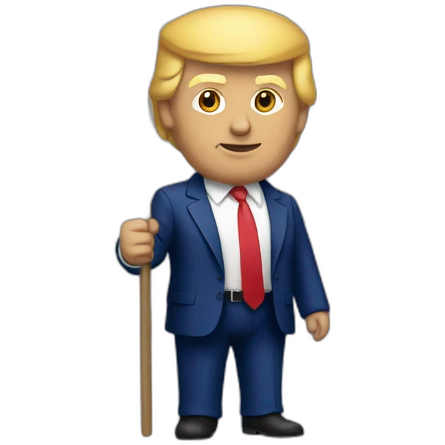 Donald trump with an American flag emoji