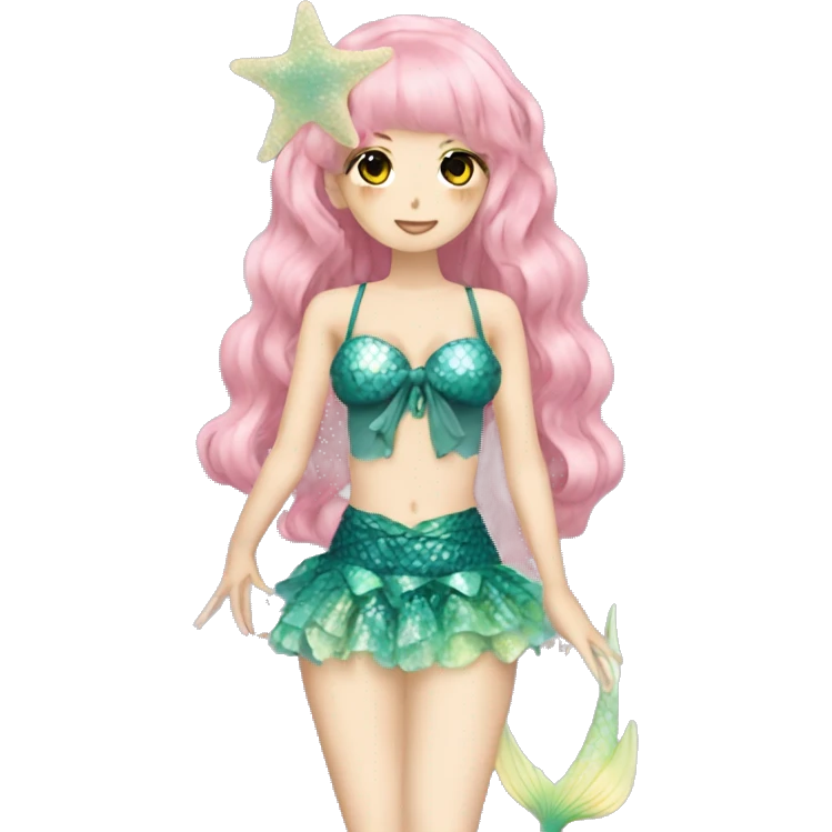 full body hime gyaru mermaid emoji
