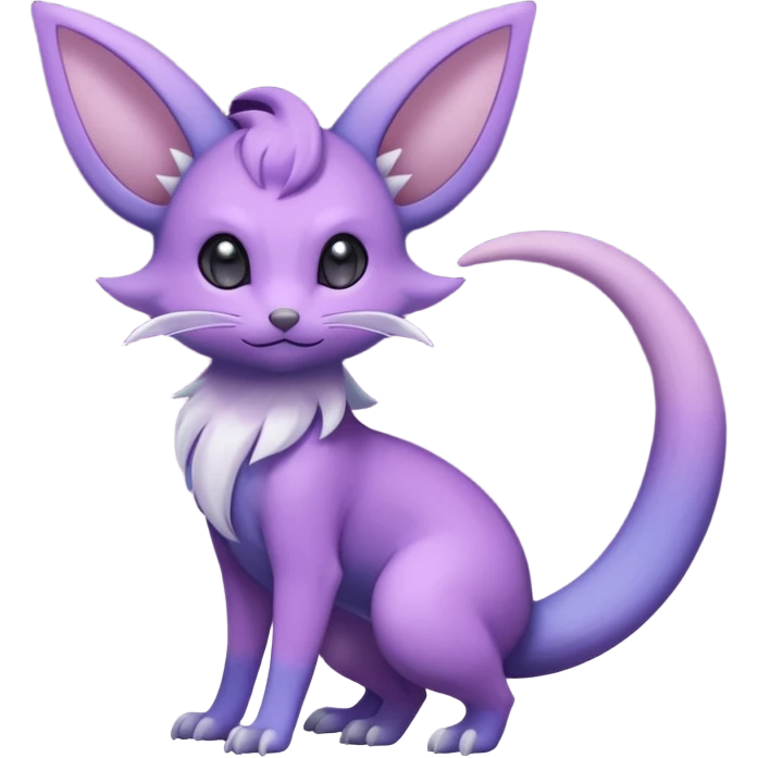 Celestial Crescent Lunar Lumine Stellar Rattata-Noibat-Espeon-Purrloin-Fakemon-hybrid-creature (full body) emoji
