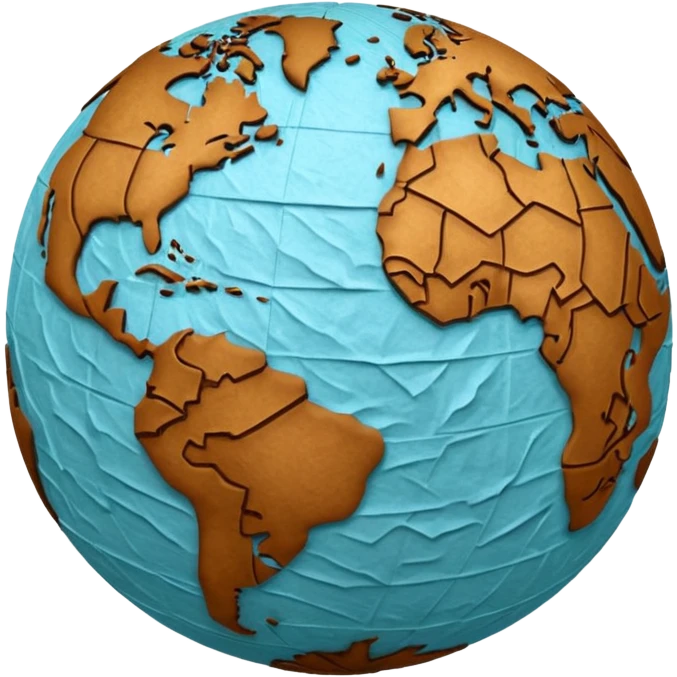 Papier-Mâché only Globe , with more paper feel emoji