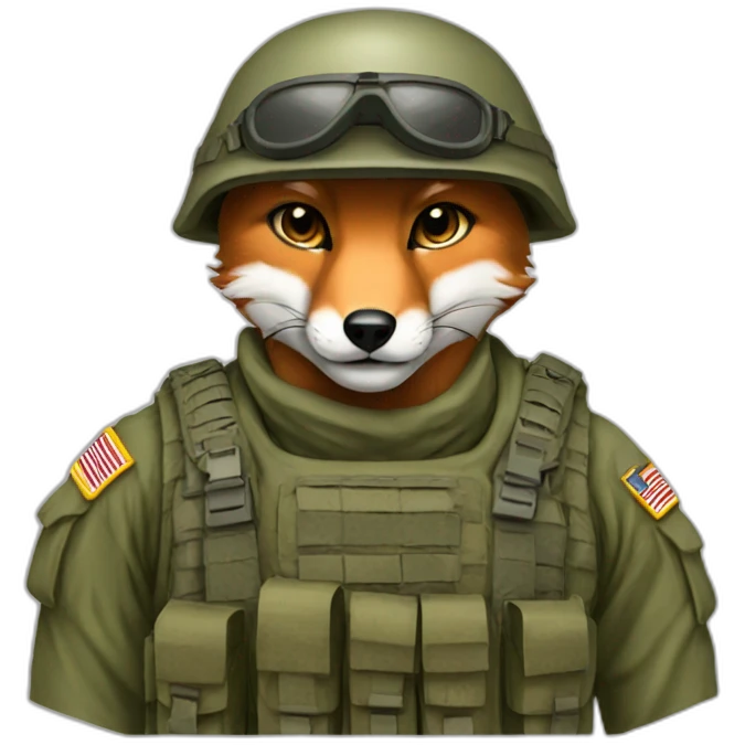 Military Fox emoji