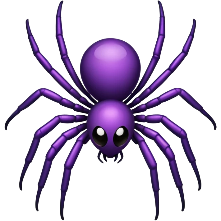 simple cute spider single colored deep purple emoji