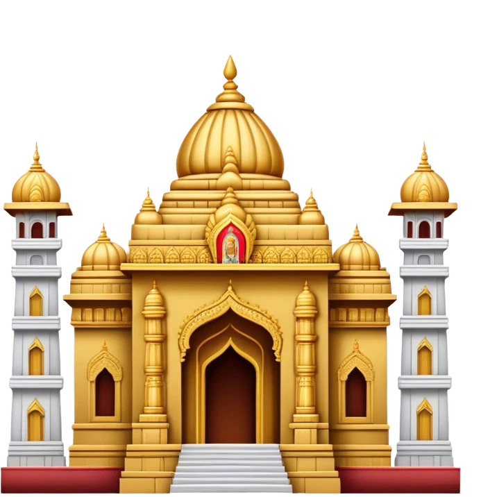 Tirupati Balaji Temple Landmark Emoji – Showcasing the temple’s golden entrance and intricate carvings. emoji