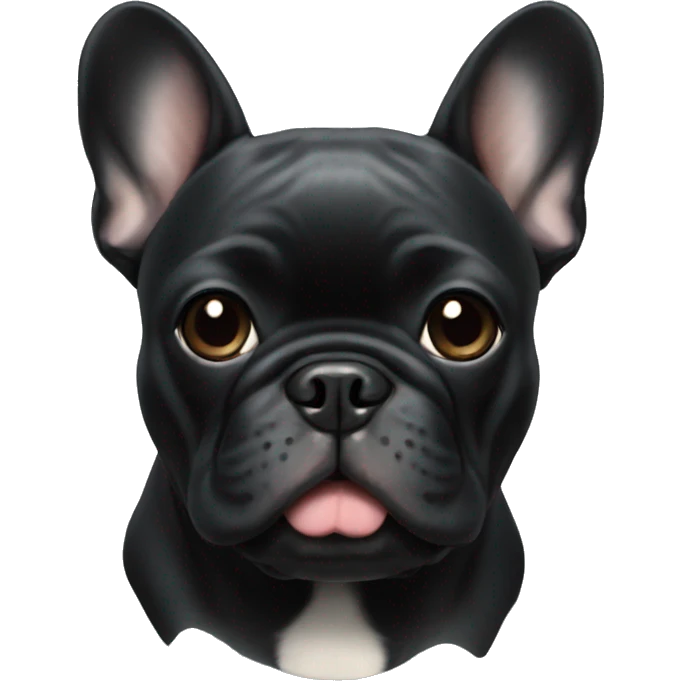 black french bulldog  emoji