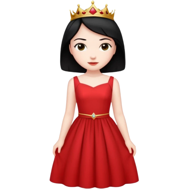Short hair princess in red emoji