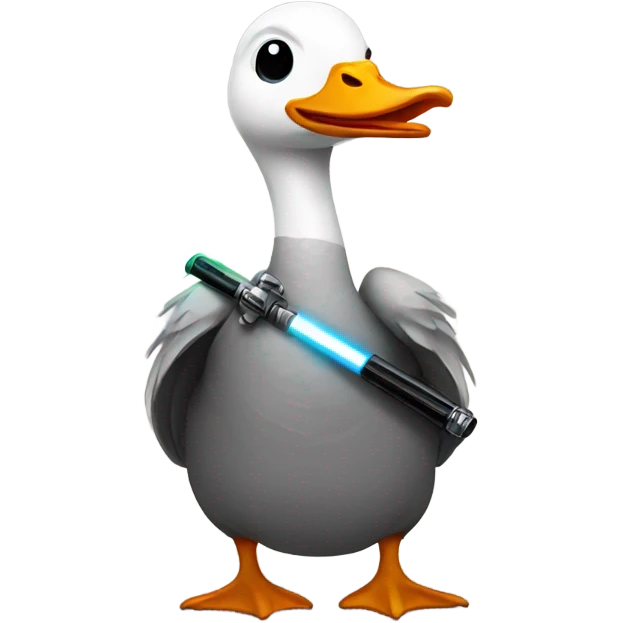 Goose holding a lightsaber  emoji