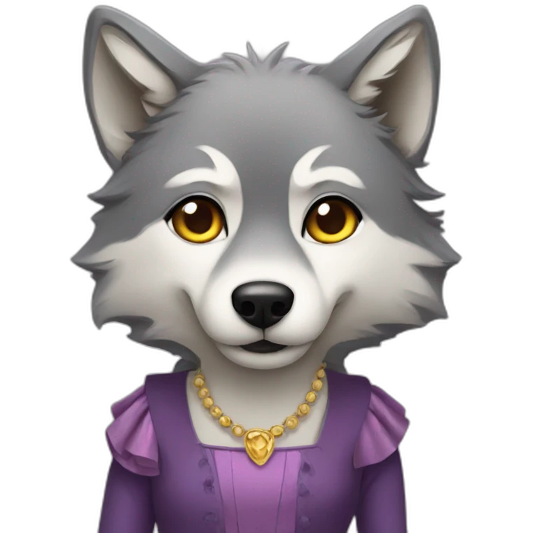 Wolf in dress emoji