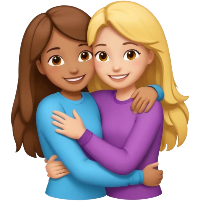 Make an best Friends Sticker in Cartoon Style emoji