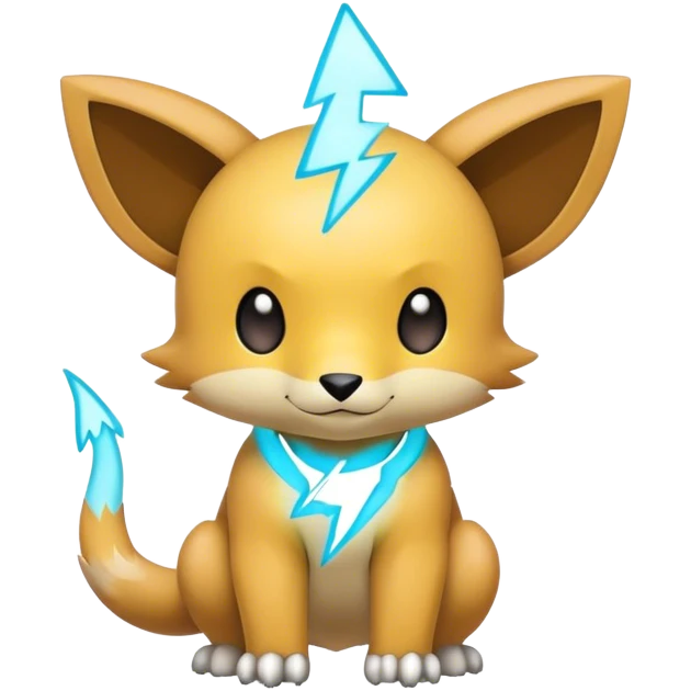 Cute animal hybrid Fakemon full body, electric type emoji