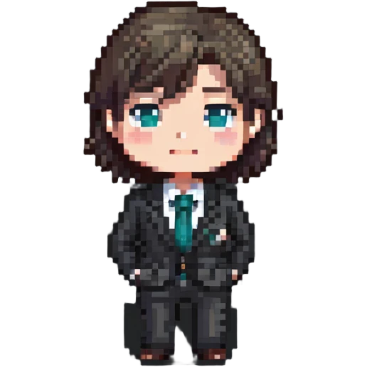 simple chibi office worker in business casual emoji