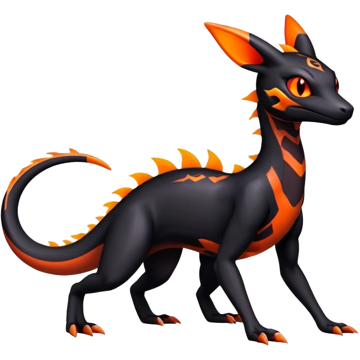 Salazzle-Salandit-Umbreon-Fakémon-hybrid-creature (full body) 4 legs emoji