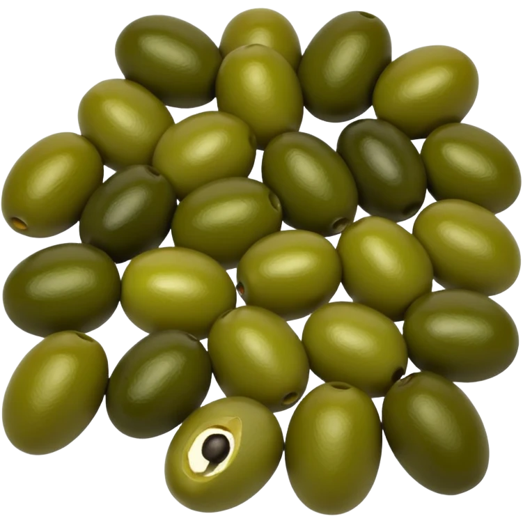 just black and green olives cut emoji