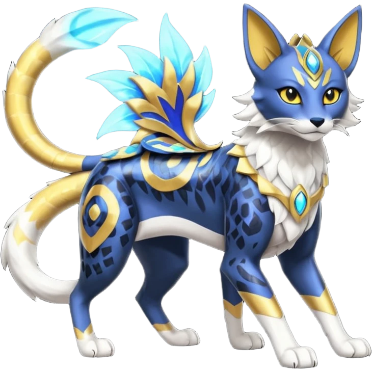 Bastet-Umbreon-Solgaleo-Salandit-fusion emoji