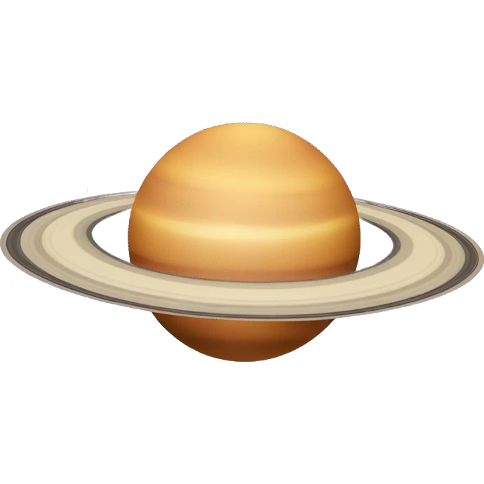 Universe, planet Saturn emoji