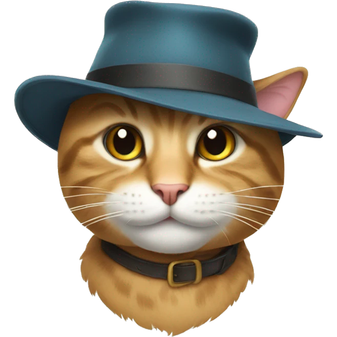 Cat with hat emoji