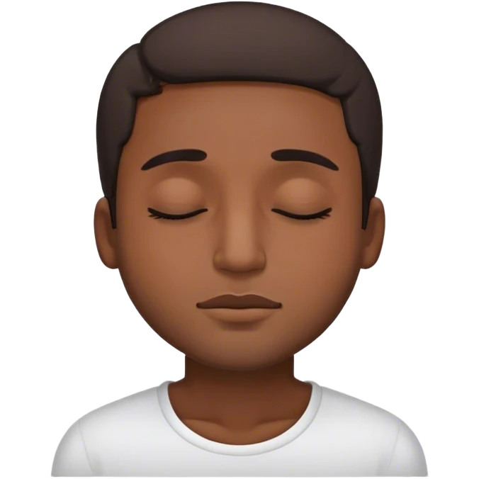 brown man with closed eyes emoji