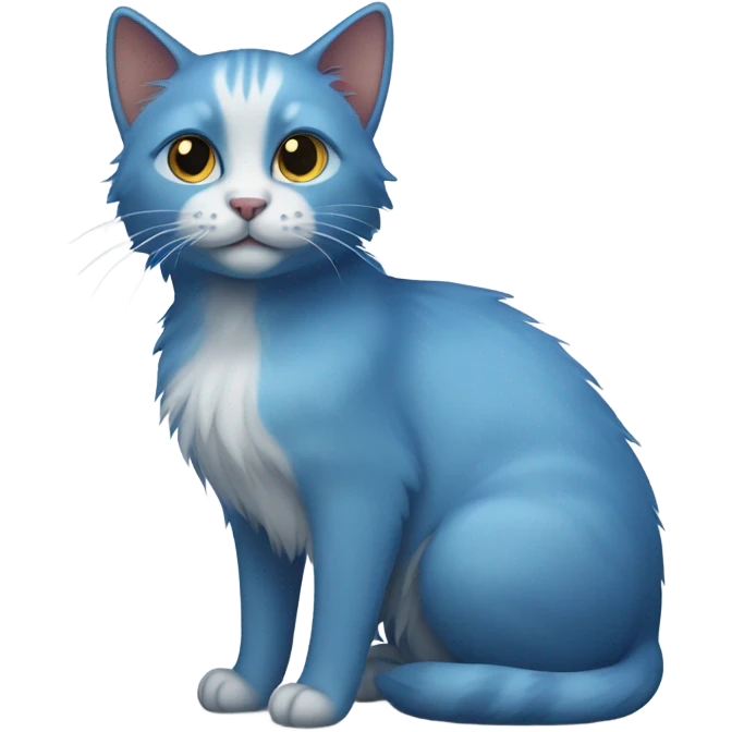 Cat blue emoji