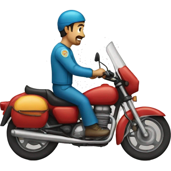 un homme marocain sur une moto emoji