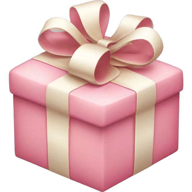 pink and cream christmas present emoji