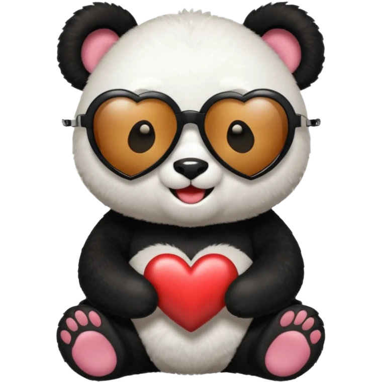Panda with heart shades glasses emoji