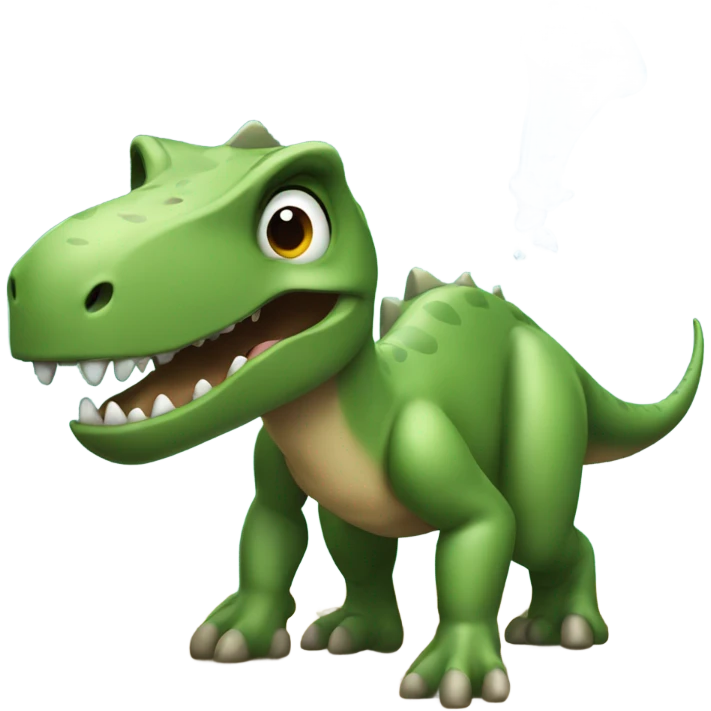 Dinosaur with a watergub emoji