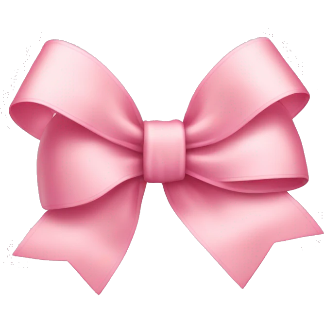 light pink ribbon bow emoji