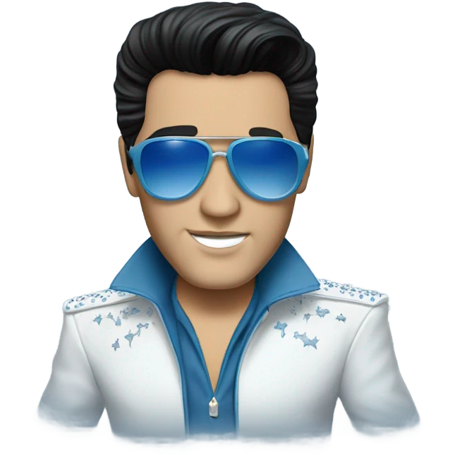Blue Elvis  emoji