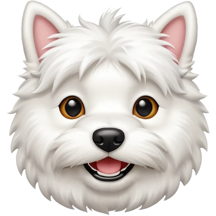 West highland terrier smiling emoji