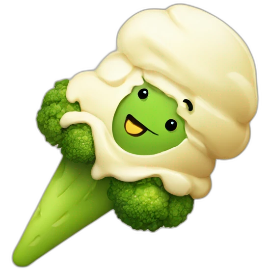 Brocoli-ice-cream emoji