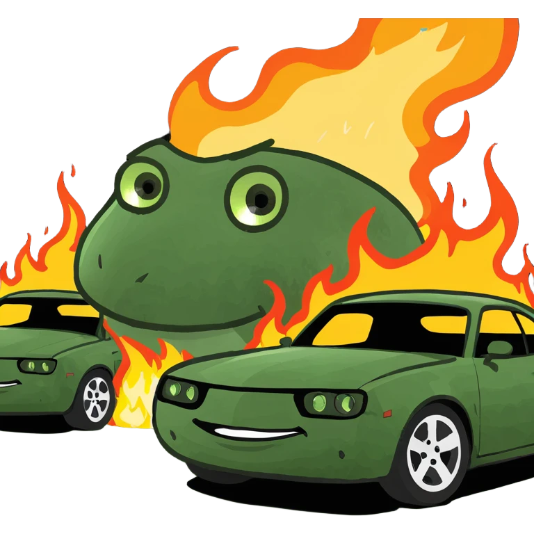 Mexicans burning cars emoji
