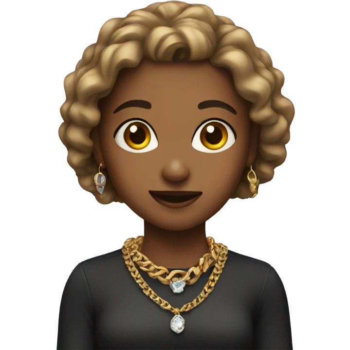Girl with necklace  emoji
