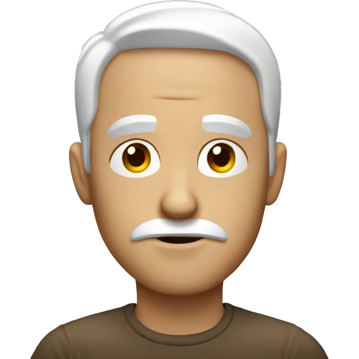 bored white man with brown air emoji