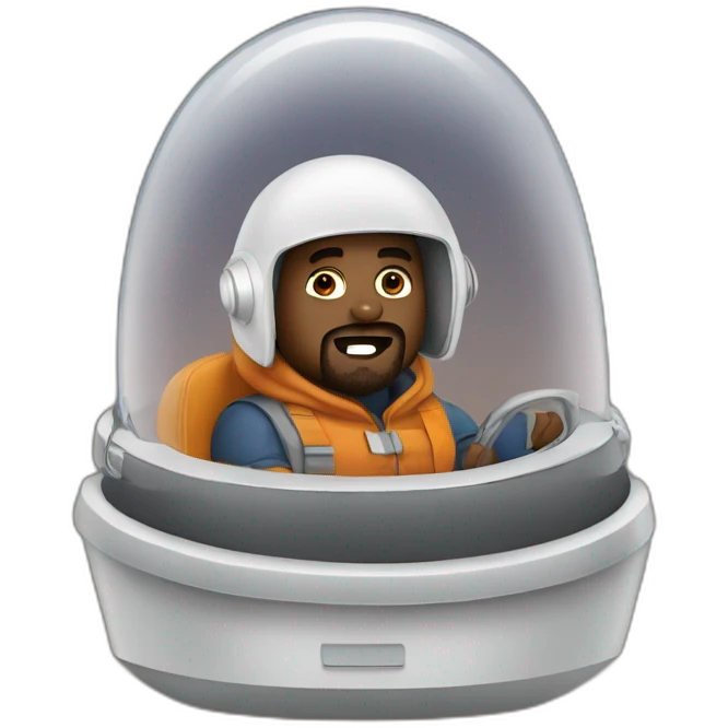 kanyewest riding a spaceship emoji