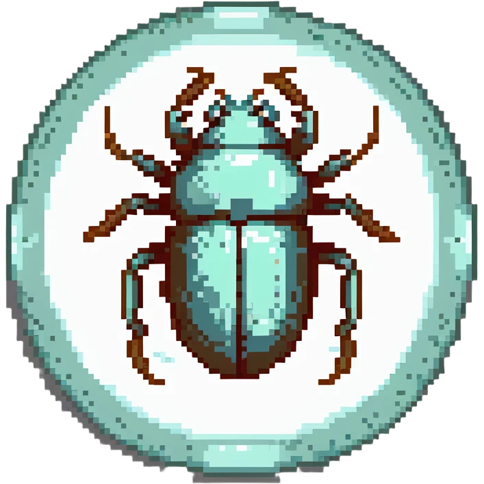 MRI embryo digital fetal small shape in otherworldly bubble, eerie, horror, insectoid, crustaceanoid, pupa, crystalis, scarab, in-utero emoji