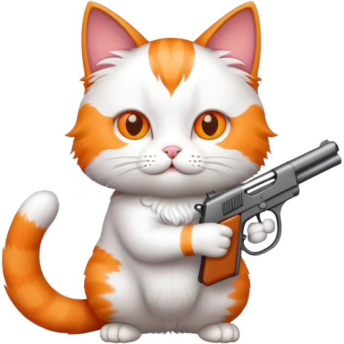 cat with a gun emoji