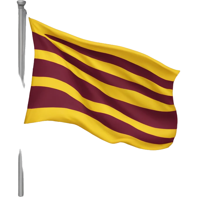A flag with maroon and yellow emoji