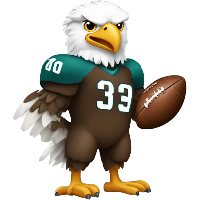 Eagle playing football emoji
