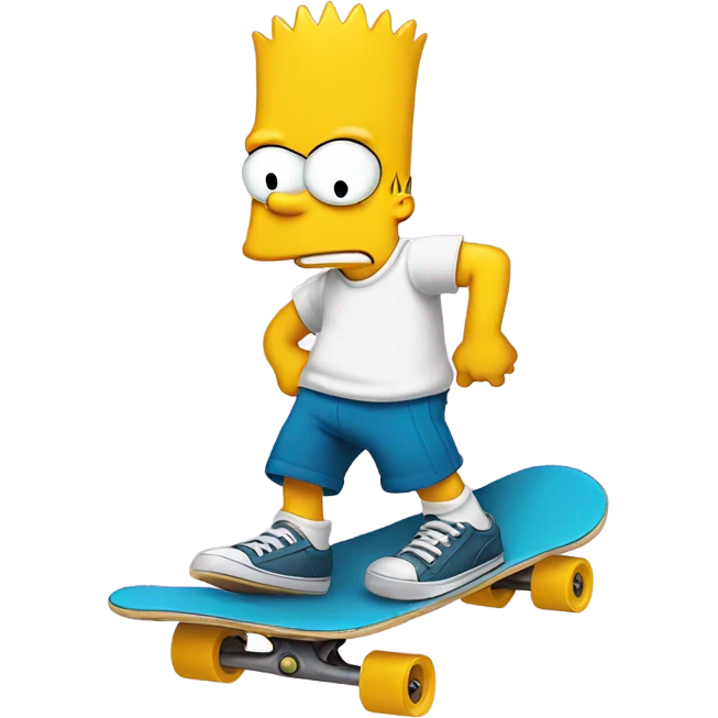 BART Simpson on a skateboard  emoji
