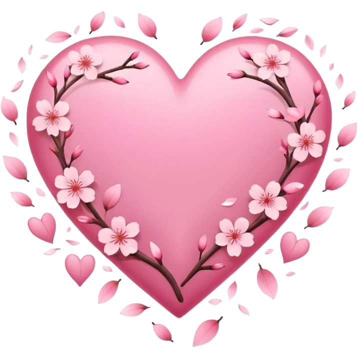 heart with sakura and a gentle breeze emoji