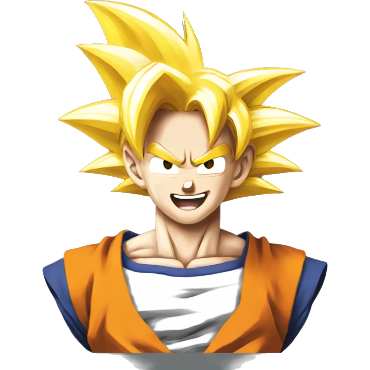 Goku super sayan smiling  emoji
