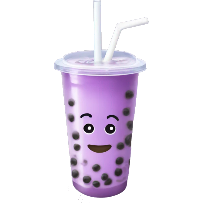 taro purple bubble tea  emoji