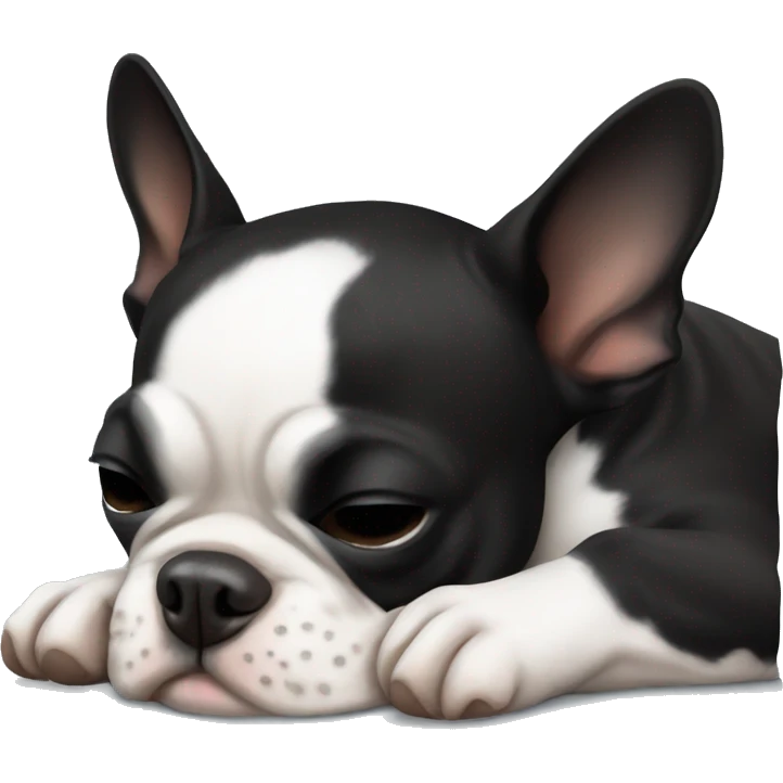 boston terrier sleeping emoji