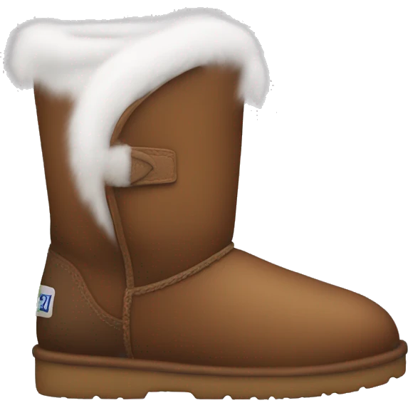 Brown Uggs with white fluff  emoji