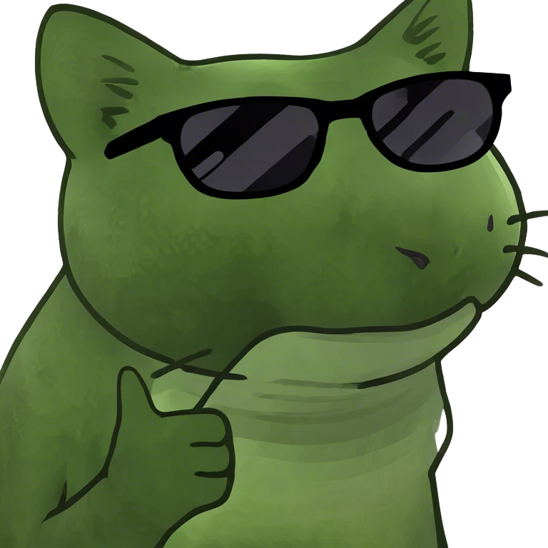 Cat with sunglasses emoji