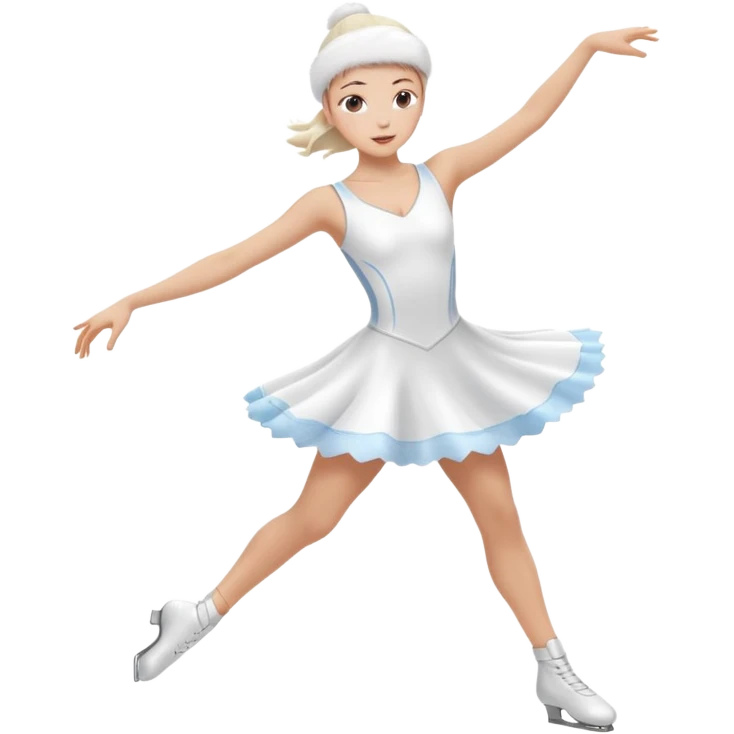 Ice skater twirling emoji
