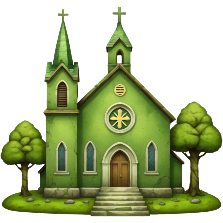 Green church emoji