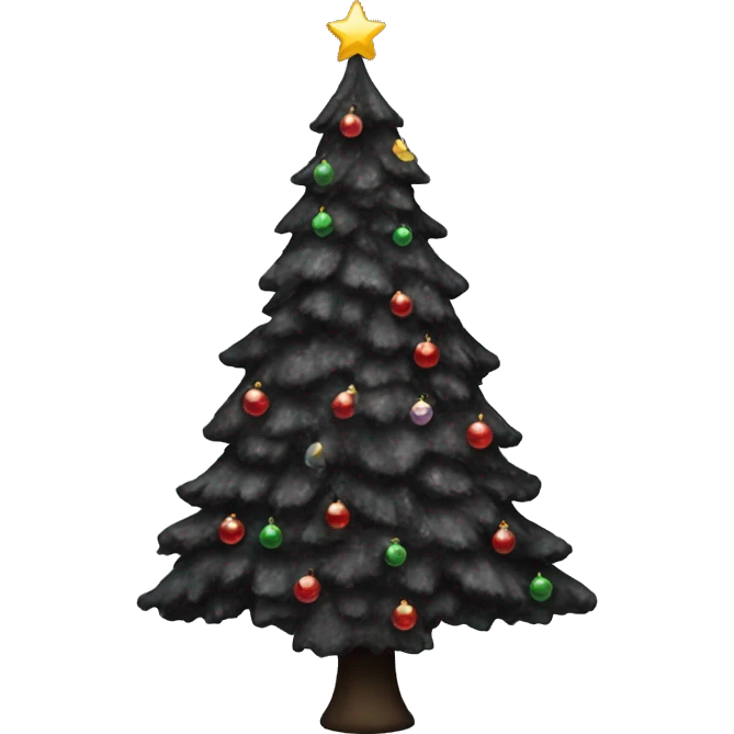 Black christmas tree emoji