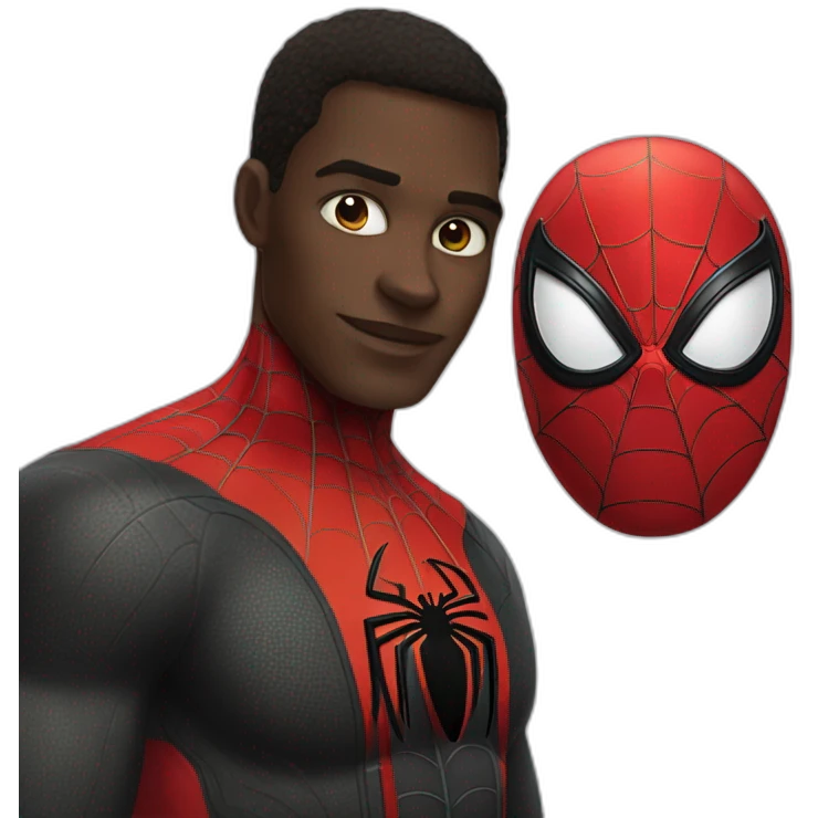 Black Cat with a Spider-Man emoji