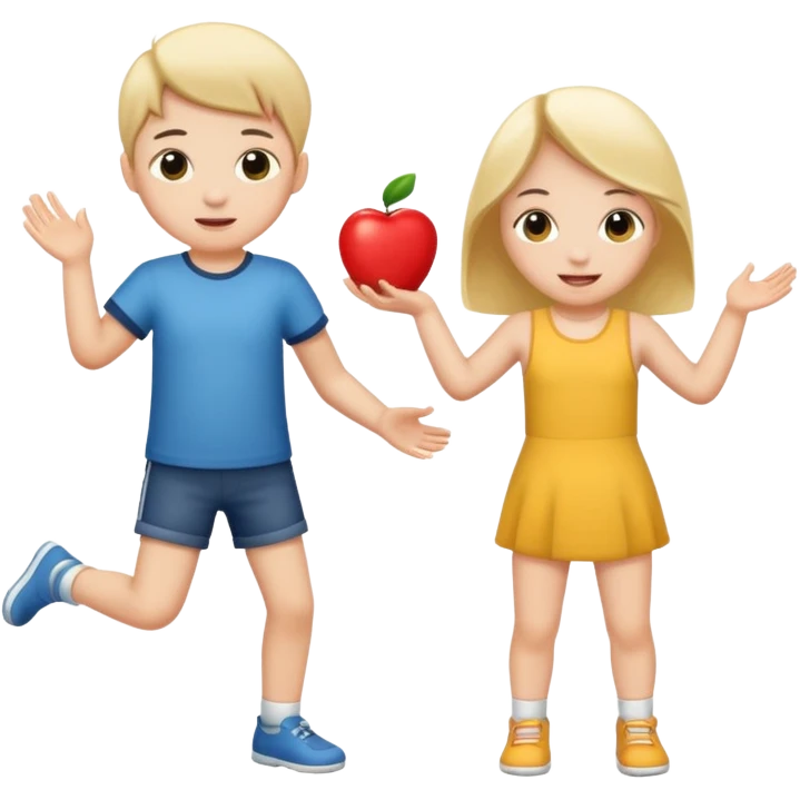 two children full body emoji