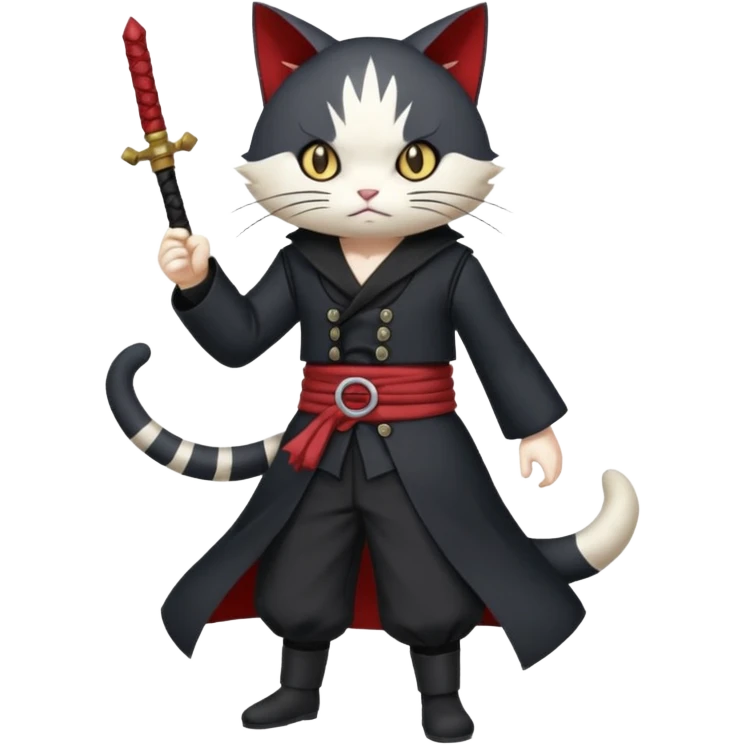 Dark Kunikuzushi-Kabukimono-Scarameow-Scaramouche-Wanderer character (full body) emoji